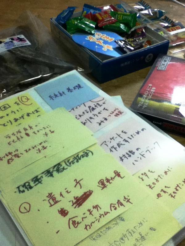いつものようにたくさんのお菓子と。